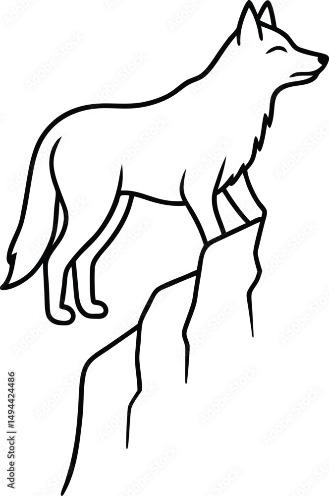 Obraz premium wolf black white