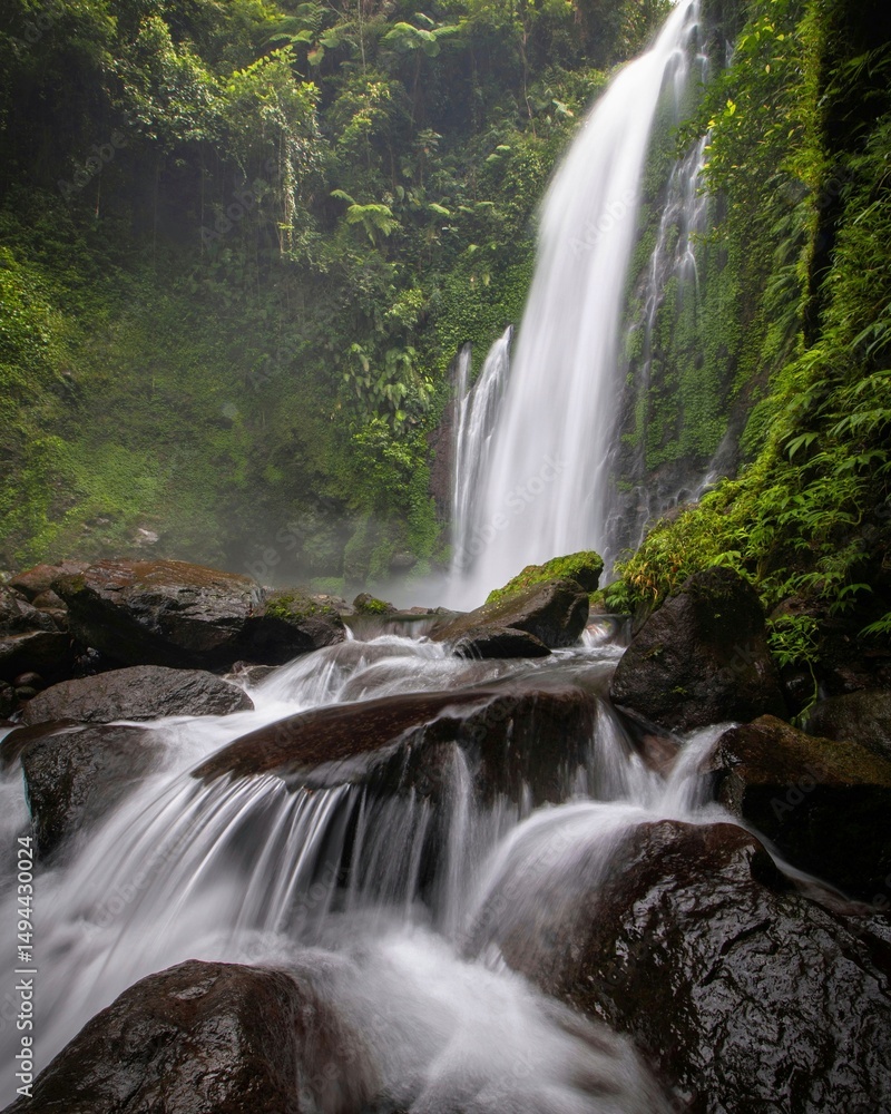 Naklejka premium waterfall in the forest