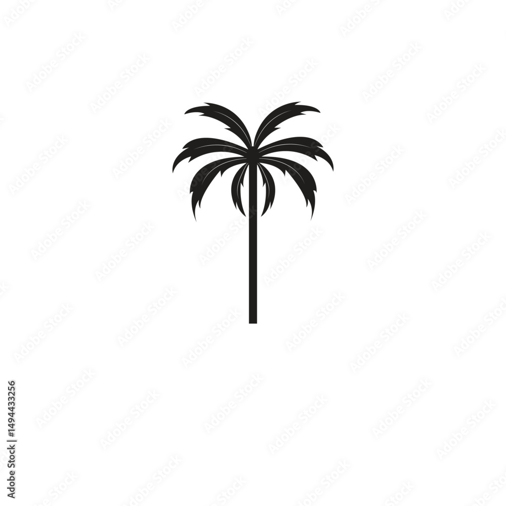 Fototapeta premium Palm tree summer logo template