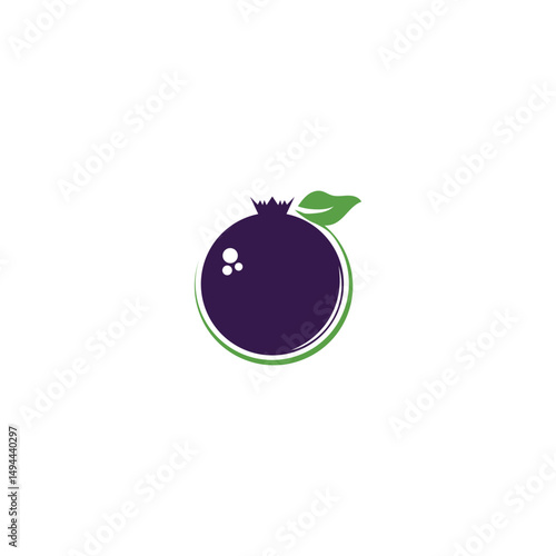 blueberry logo and vector template