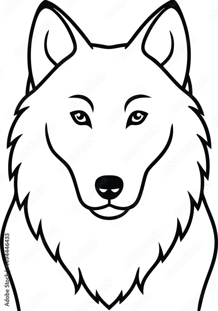 Naklejka premium vector illustration of wolf