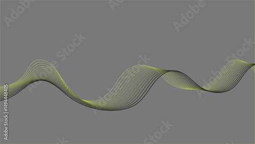 Simple flowing golden pattern.
A subtle yellow wave glows faintly on a black field.