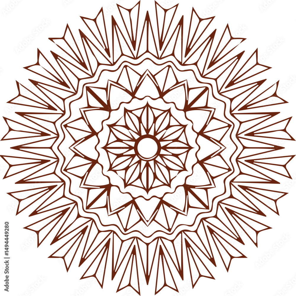 Naklejka premium Beautiful flower art and mandala vector design