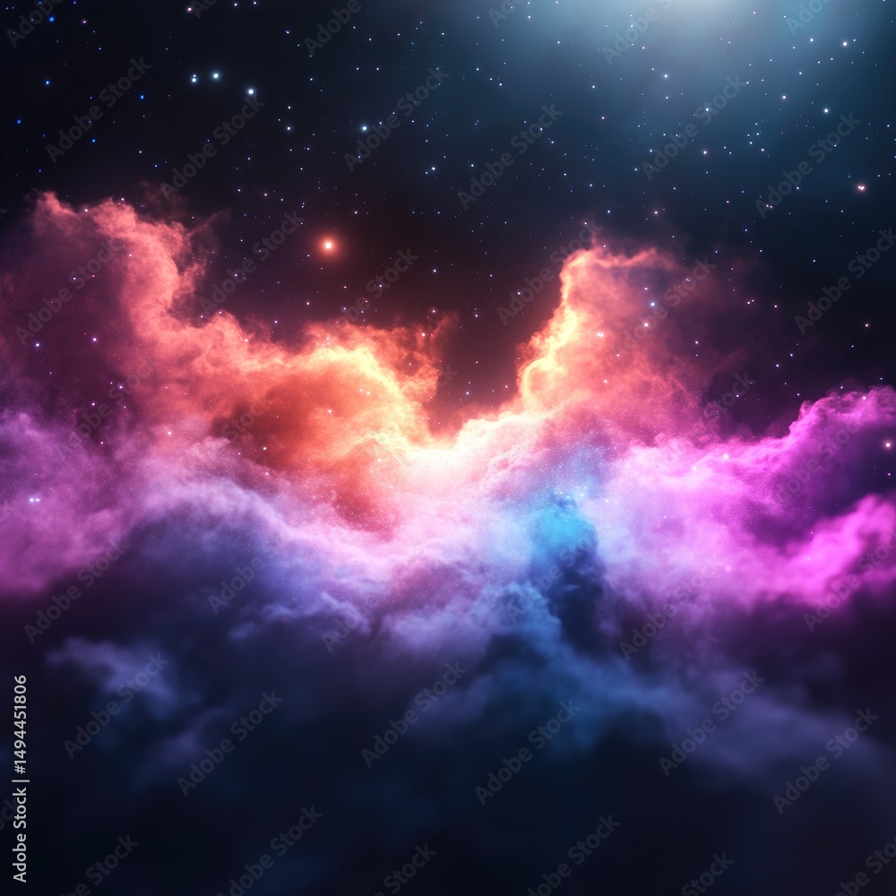 Fototapeta premium Colorful space nebula