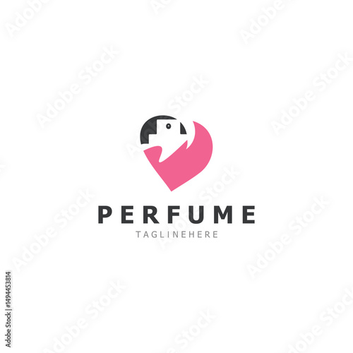 Perfume bootle logo design symbol can be used for business and cosmetic perfume shop template