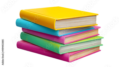 Wallpaper Mural Stack of Colorful Books Still Life Torontodigital.ca