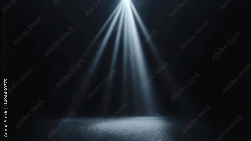 Obraz premium Dramatic Spotlight Beam on Dark Background High-Resolution Stock Photo for Stage, Theater, and Event Design