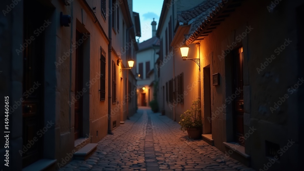 Obraz premium cobblestone street