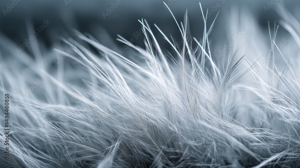 Obraz premium Feather Fibers in Macro Capturing Softness