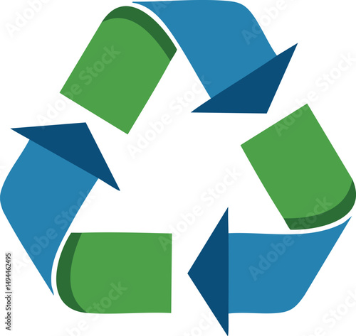 recycle symbol isolated on white
