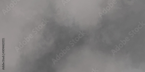 Abstract ash cloud and smoke texture in dark background. White Black fog effect transparent smoke isolated dark dramatic sky with black stormy clouds. Grunge creative and becorative fractal somke art
