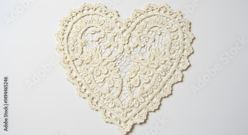 Crochet Heart Pattern: Free White Lace Heart Design