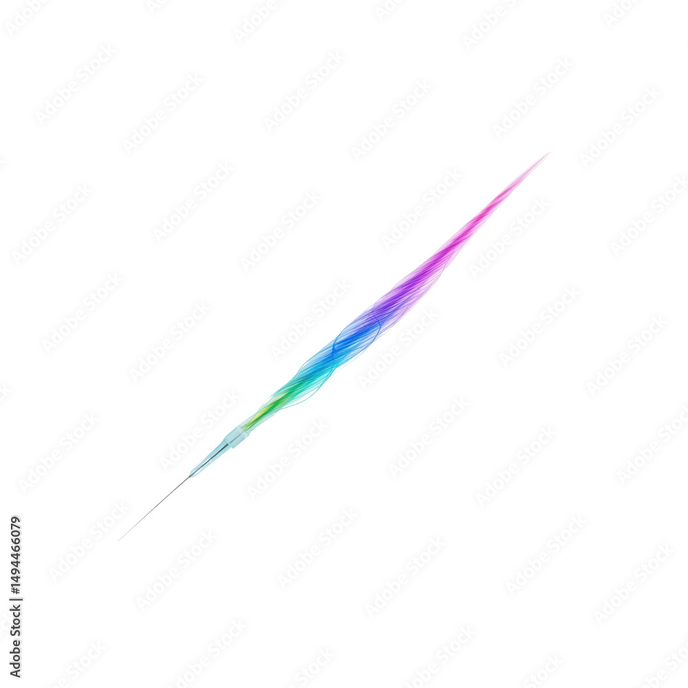 Obraz premium Abstract Rainbow Streak on Black Background Digital Art, Design Element