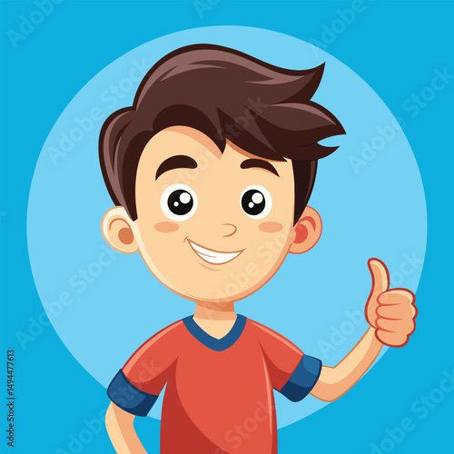 Showing a Thumbs Up Gesture Signifying Approval or Agreement 