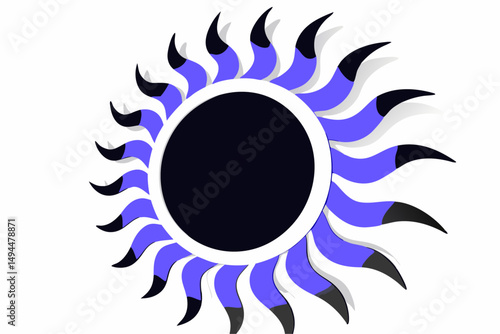 Colorful three dimensional sun illustration with cartoon style fire flames ideal for warm weather graphics fun educational content or playful branding