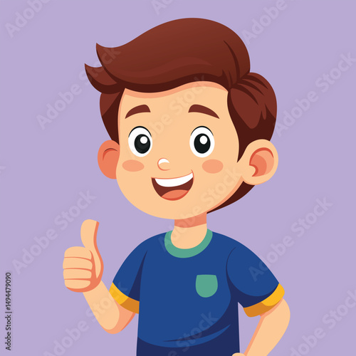 Showing a Thumbs Up Gesture Signifying Approval or Agreement 