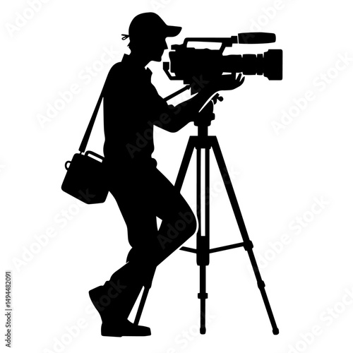 Clean black and white vector silhouette 