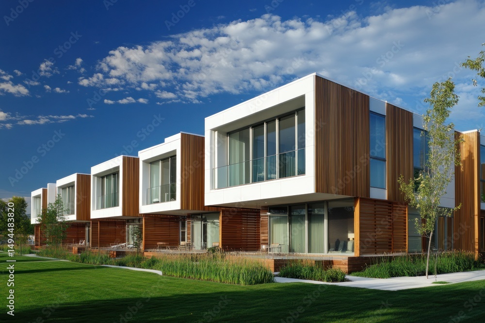 Modern Architectural Design: Row of Contemporary Homes Modern Architectural Design: Row of Contemporary Homes