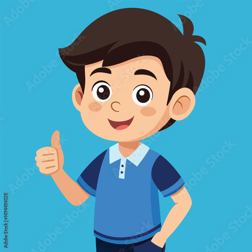 Showing a Thumbs Up Gesture Signifying Approval or Agreement 