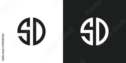 Letter SD, 5D or Number 50 Logo Design