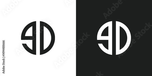 Letter GD or 9D or Number 90 Logo Design
