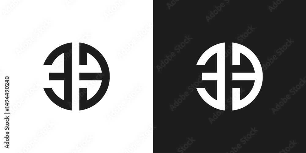 Letter EE or Number 33 Logo Design Letter EE or Number 33 Logo Design