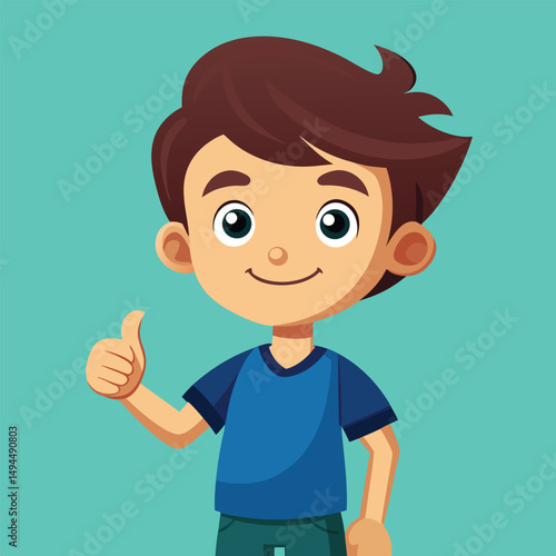 Showing a Thumbs Up Gesture Signifying Approval or Agreement 