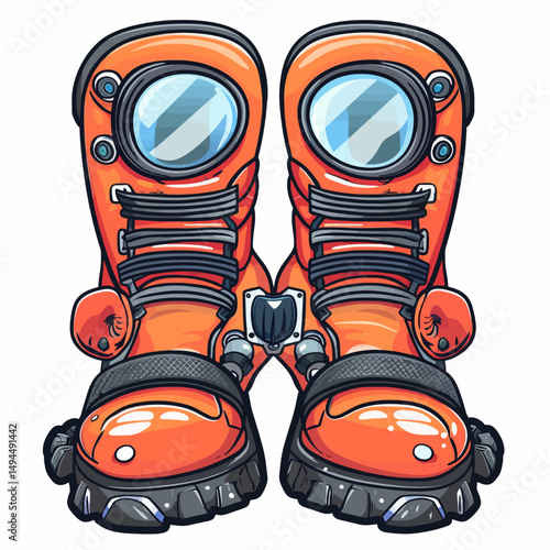 Boots isolated on white background 