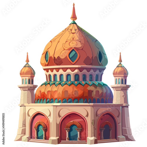 Vector dome isolated on white background 