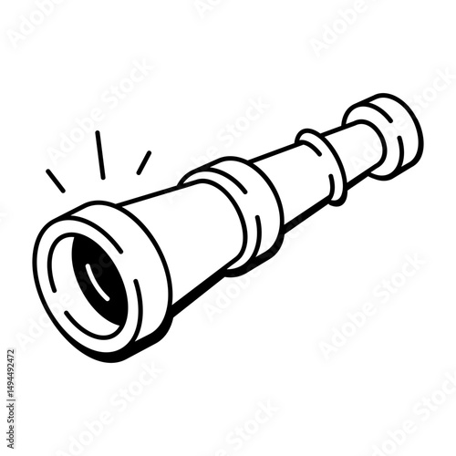 A sketchy style icon showing a telescopic lens gadget
