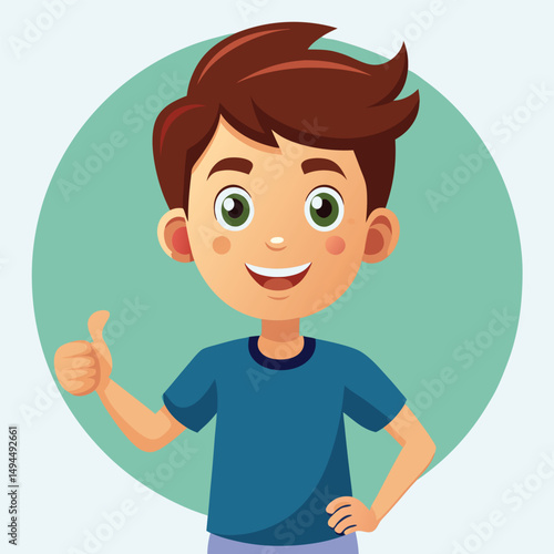 Showing a Thumbs Up Gesture Signifying Approval or Agreement 