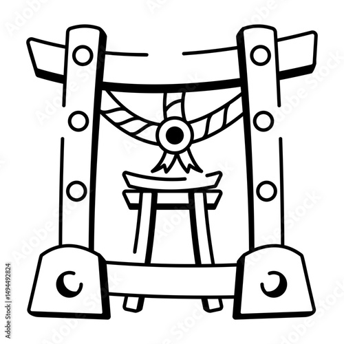 A hand drawn style icon showing a pirate trap setup
