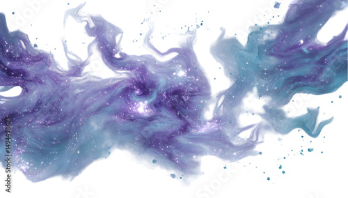 Galaxy cosmic background with nebula and stars