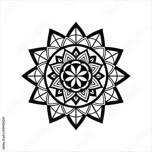 Diamond geometric star icon set pattern design