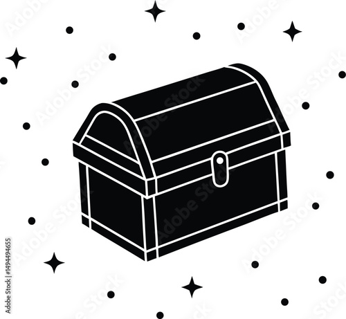 treasure chest isolated on white