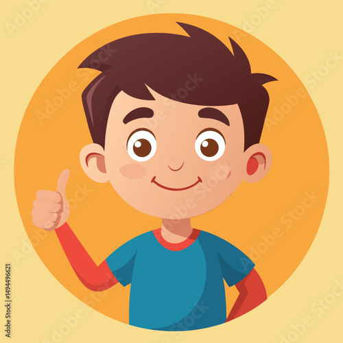 Showing a Thumbs Up Gesture Signifying Approval or Agreement 