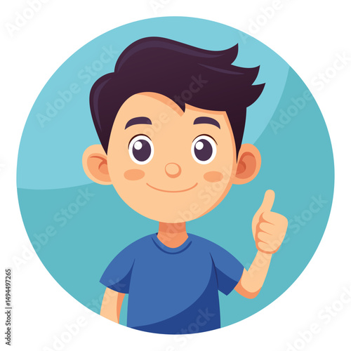 Showing a Thumbs Up Gesture Signifying Approval or Agreement 