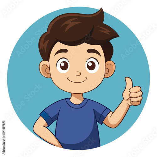 Showing a Thumbs Up Gesture Signifying Approval or Agreement 