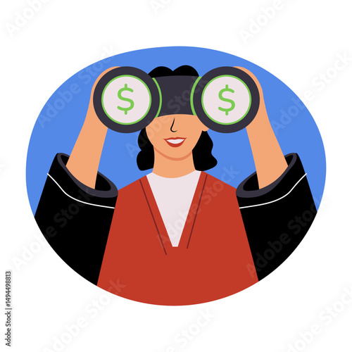 An illustration of future vision in flat style