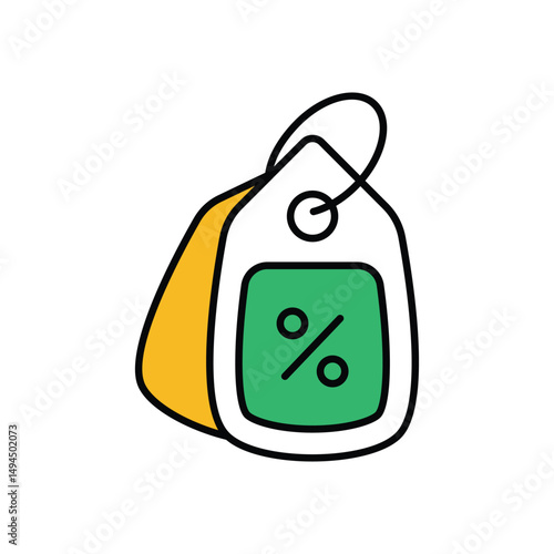 Discount Tag Icon vector stock illustration