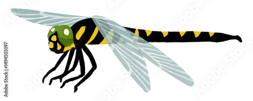 シンプルなトンボのベクターイラスト