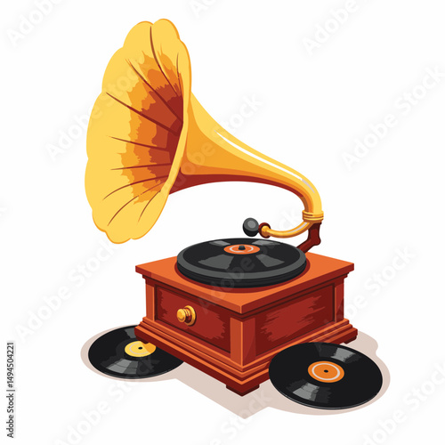 Vintage phonograph showcasing timeless craftsmanship, nostalgia