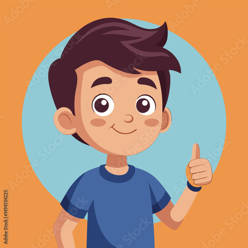 Showing a Thumbs Up Gesture Signifying Approval or Agreement 