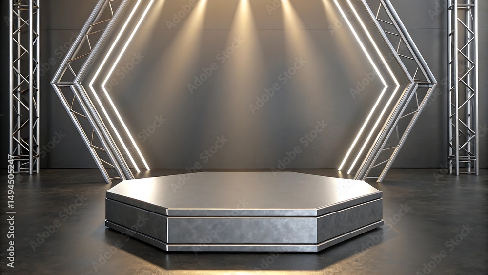 Fototapeta premium Futuristic Hexagon Product Display