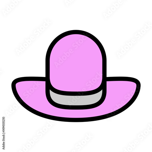Women Hat Vector Filled Icon Design