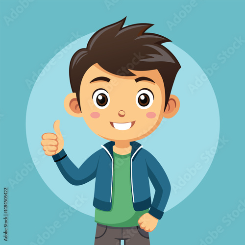 Showing a Thumbs Up Gesture Signifying Approval or Agreement 