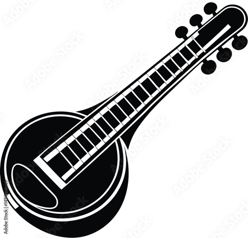 "Sitar: Traditional Indian String Instrument in Cultural Harmony"