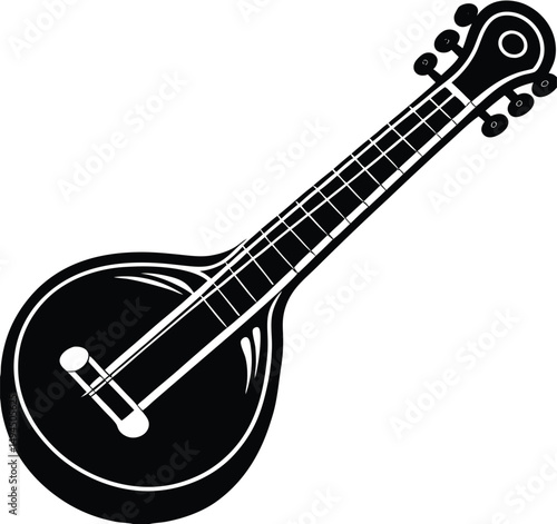 "Sitar: Traditional Indian String Instrument in Cultural Harmony"