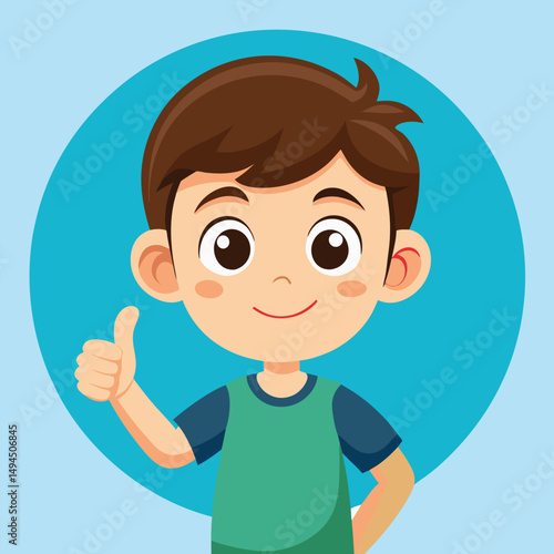 Showing a Thumbs Up Gesture Signifying Approval or Agreement 