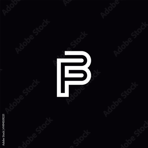 Free Download Alphabet FB BF Letter Logo Design with Modern Minimal Style. - GFXLoad